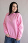 Things Between Mock Neck Fleece Pullover for Women in Bubblegum