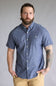 Weatherproof Vintage Cotton Linen Solid Button Up Shirt for Men in Naval Academy