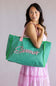 Summer Rope Canvas Tote Bag in Green