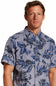 Weatherproof Vintage Cotton Linen Pattern Button Up Shirt for Men in Dress Blue