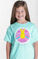 Simply Southern x Peeps Youth Logo Mineral Wash T-Shirt for Girls in Tide Pool