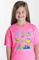 Simply Southern x Peeps Youth Stickers Mineral Wash T-Shirt for Girls in Blush Berry