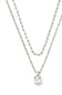 Kendra Scott Silver Cailin Multi Strand Necklace for Women in White Crystal