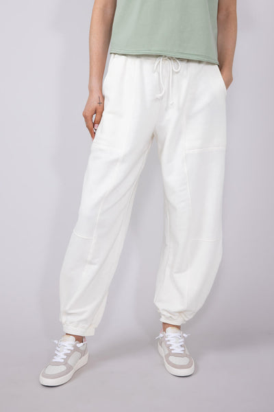 Comfy Drawstring Sweatpants for Women in Whip Cream