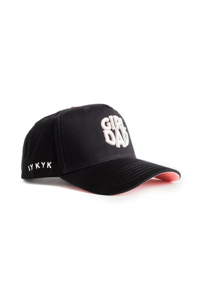 Dad Gang Girl Dad Hat for Men in Black/Pink