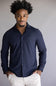 Denim & Flower Dressy Tech Button Up Shirt for Men in Navy