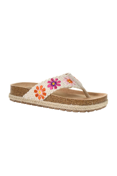 Dirty Laundry Tigerlily Sanora Crochet Platform Flip Flops for Women in Natural