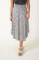 Ditsy Floral Hi-Low Midi Skirt for Women in Sand