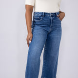 Flying Monkey High-Rise 90’s Vintage Cuffed Flare Jeans for Women
