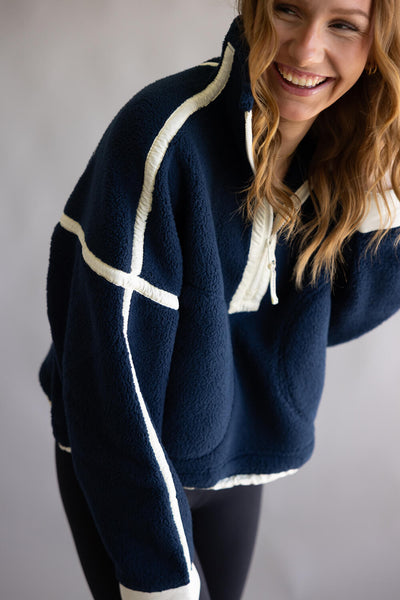 FP Movement Mountain High ½ Zip Fleece for Women in Navy Combo
