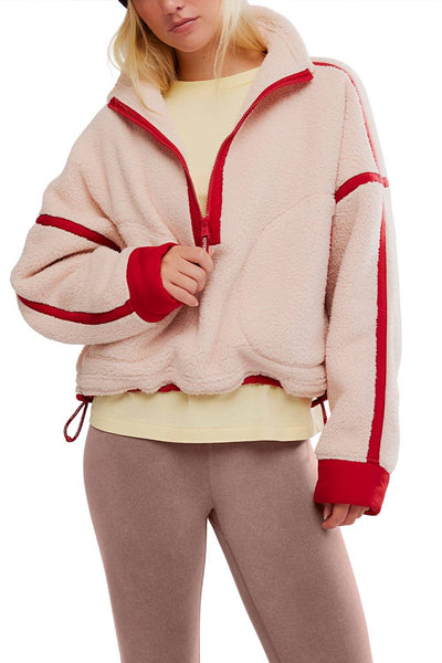 FP Movement Mountain High ½ Zip Fleece for Women in Ballet Pink