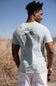 Free Fly Slow & Steady Pocket T-Shirt for Men in Heather Ocean Mist