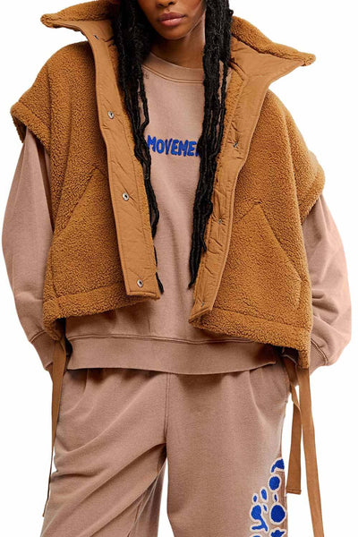 FP Movement Scout It Out Fleece Vest for Women in Brown