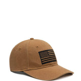 Grunt Style Embroidered American Flag Hat for Men in Tan