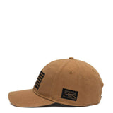 Grunt Style Embroidered American Flag Hat for Men in Tan