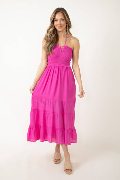 Buy GG FASHION Women's Maxi Dress (109_Pink_XS) at