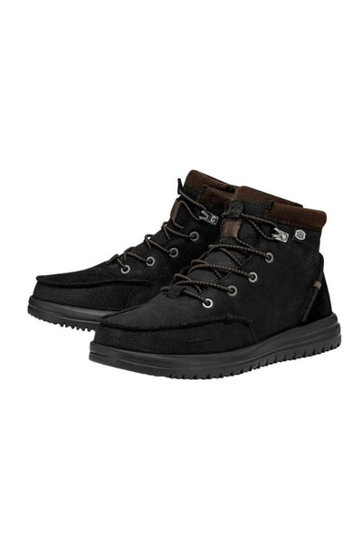 HEYDUDE Men’s Brandley Leather Boots in Black