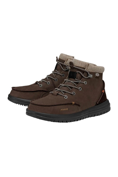 HEYDUDE Men’s Brandley Leather Boots in Brown