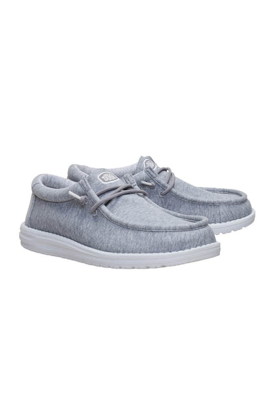 HEYDUDE Men’s Wally Stretch Jersey Shoes in Gray | 45433-030