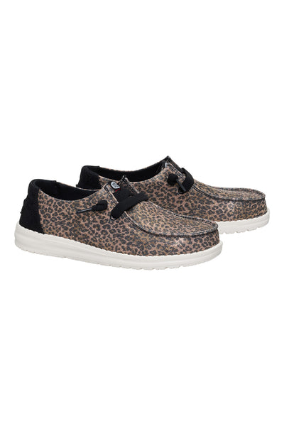 HEYDUDE Women’s Wendy Sparkle Animal Shoes in Leopard