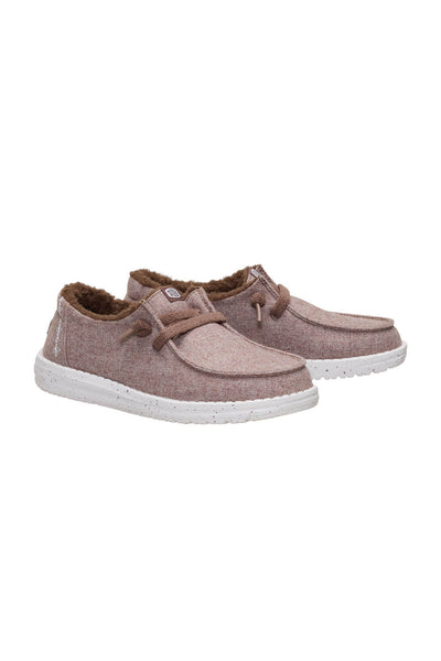HEYDUDE Women’s Wendy Wool Cozy Shoes in Walnut | 44272-267