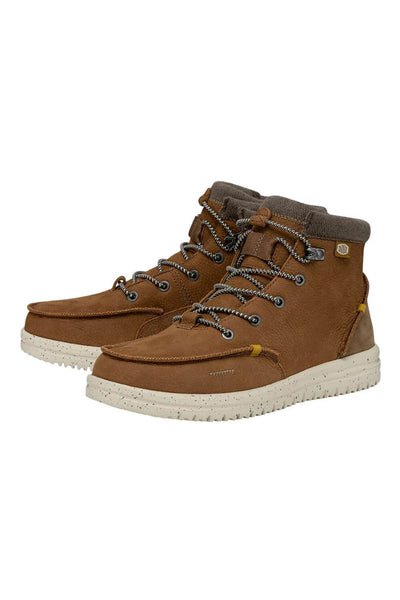 HEYDUDE Men’s Brandley Leather Boots in Cognac
