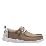 HEYDUDE Men’s Wally Craft Linen Shoes in Timber/Silver Birch