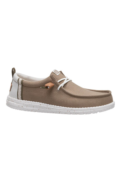 HEYDUDE Men’s Wally Craft Linen Shoes in Timber/Silver Birch