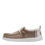 HEYDUDE Men’s Wally Craft Linen Shoes in Timber/Silver Birch