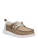 HEYDUDE Men’s Wally Craft Linen Shoes in Timber/Silver Birch