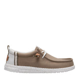HEYDUDE Men’s Wally Craft Linen Shoes in Timber/Silver Birch