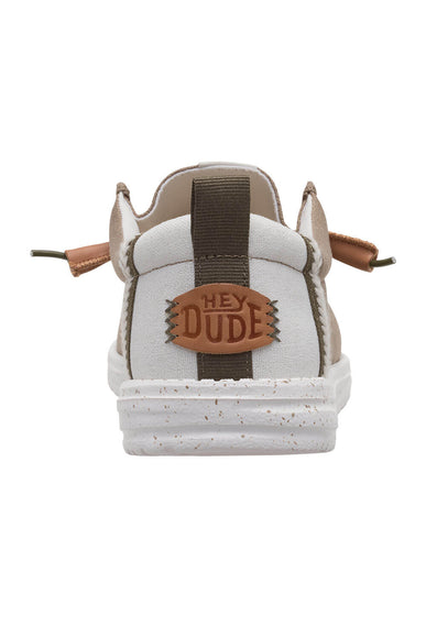 HEYDUDE Men’s Wally Craft Linen Shoes in Timber/Silver Birch