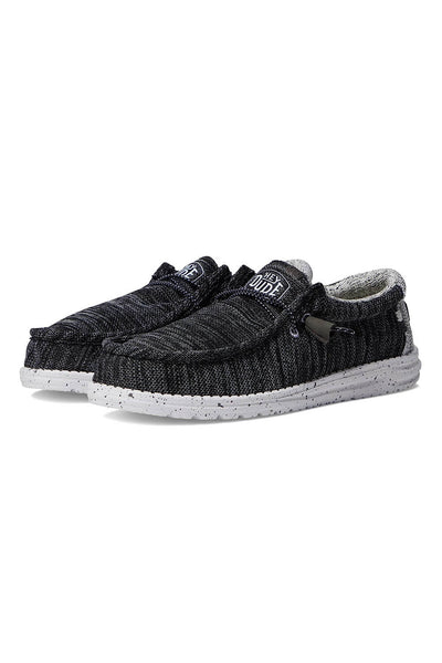 HEYDUDE Men’s Wally Stretch Mix Shoes in Meteorite