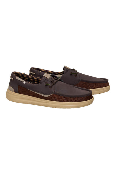 HEYDUDE Men’s Welsch Grip Classic Mesh Shoes in Brown