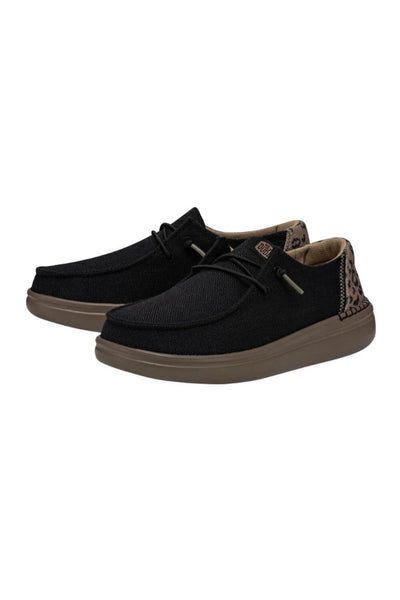 HEYDUDE Women’s Wendy Rise Leo Shoes in Black