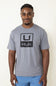 Huk Fishing Huk Stacked Logo T-Shirt for Men in Grey