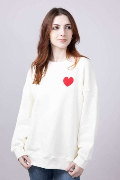 I Love You Baby Crewneck for Women in Off White