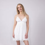 Illa Illa Eyelet Mini Dress for Women in White