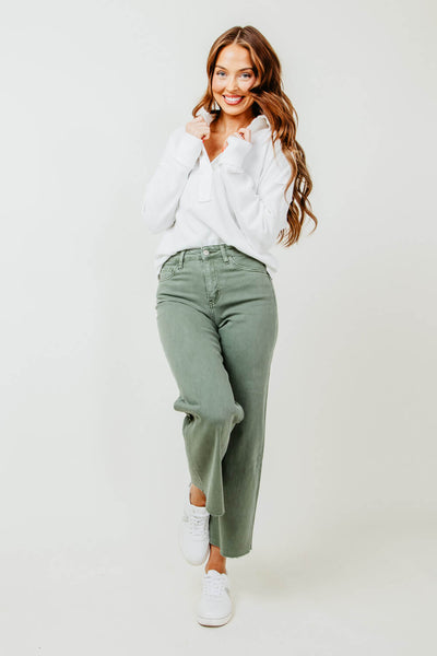 Illa Illa Long Sleeve Collar Knit Shirt for Women in White
