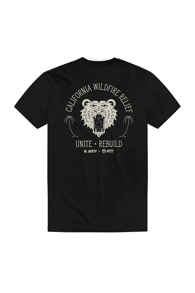 Jetty California Wildfire Relief T-Shirt for Men in Black
