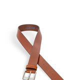 Smooth Leather Belt for Men in Cognac
