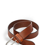 Smooth Leather Belt for Men in Cognac