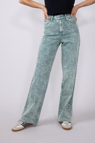 Judy Blue High-Rise Dyed Dad Jeans for Women in Green