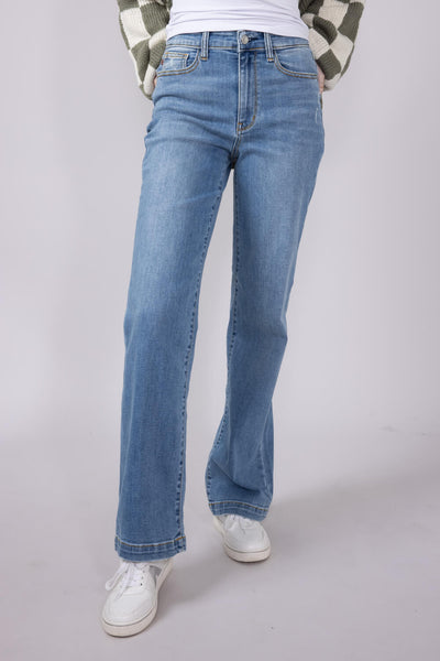 Judy Blue High Rise Trouser Straight Jeans for Women
