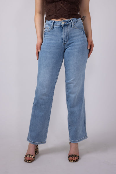 Judy Blue Mid Rise Straight Jeans for Women