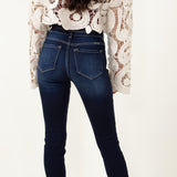 KanCan Danica High Rise Dark Wash Ankle Skinny Jeans for Women