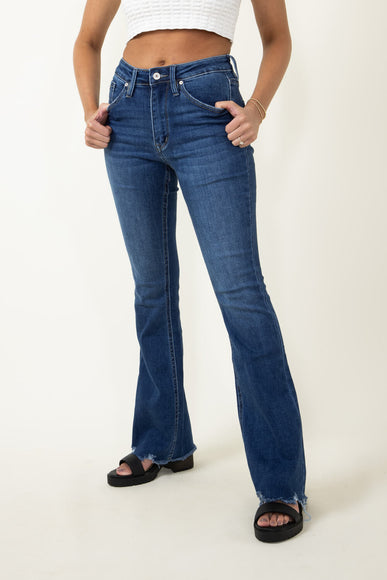 KanCan High Rise Distress Hem Bootcut Jeans for Women