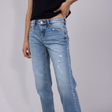 KanCan Mid Rise Straight Jeans for Women