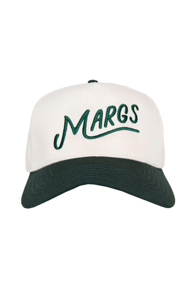 Margs Trucker Hat for Women in Dark Green/Tan | KDC-BC-1107