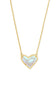 Kendra Scott Ari Heart Gold Pendant Necklace in Dichroic Glass